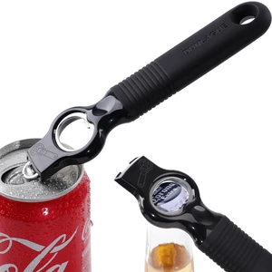 2-Pack Magnetic 2-in-1 Beer Bottle Cap & Soda Can Opener-Black | Soft Silicone Handle with Built-in Magnet Sticks to Fridges / Easy Can Tab Opener for Bartenders, Seniors, and Long nails 2-Pack Magnetic 2-in-1 Beer Bottle Cap & Soda Can Opener-Black | Soft Silicone Handle with Built-in Magnet Sticks to Fridges / Easy Can Tab Opener for Bartenders, Seniors, and Long nails