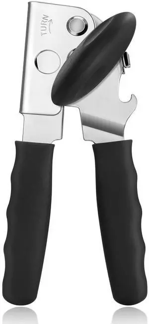 Can Opener Manual Heavy Duty, Hand Held Can Openers for Seniors with Comfort Grip Sharp Blade, Solid Steel Hand Manual Can Open with Magnet for Kitchen Camping, Black Can Opener Manual Heavy Duty, Hand Held Can Openers for Seniors with Comfort Grip Sharp Blade, Solid Steel Hand Manual Can Open with Magnet for Kitchen Camping, Black