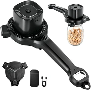 Electric Jar Opener, Bottle Opener whith Automatic locking | Jar opener with Gripper Pad, Multifunctional for Seniors &Weak Hands & Kids, Gift for Mother Electric Jar Opener, Bottle Opener whith Automatic locking | Jar opener with Gripper Pad, Multifunctional for Seniors &Weak Hands & Kids, Gift for Mother