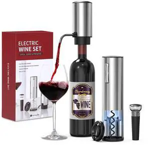 Electric Wine Opener Set, Rechargeable & Cordless, for Wine Lovers Electric Wine Opener Set, Rechargeable & Cordless, for Wine Lovers