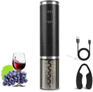 Electric Wine Opener, Rechargeable Electric Wine Bottle Opener with Foil Cutter, Type-C Charging, One-Touch Operation for Home and Party Use Electric Wine Opener, Rechargeable Electric Wine Bottle Opener with Foil Cutter, Type-C Charging, One-Touch Operation for Home and Party Use