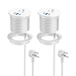 2.5 inch Power Grommet,20W USB-C Charging,1 Outlet with 2 USB C,1 USB Port,Furniture Flush Mount for Desktop,Recessed Power Strip,Workspace Essential Desk Outlet,2PCS (White, 2 PCS-6FT Cord) 2.5 inch Power Grommet,20W USB-C Charging,1 Outlet with 2 USB C,1 USB Port,Furniture Flush Mount for Desktop,Recessed Power Strip,Workspace Essential Desk Outlet,2PCS (White, 2 PCS-6FT Cord)