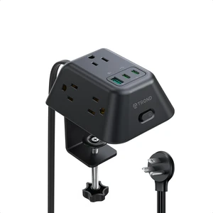 Desk Clamp Power Strip, Desk Charging Station with USB C PD 20W Desk Surge Protector with 5 AC Outlets, Fit 1.97in Tabletop Edge Thick, Extension Cord 6ft for Home Office Accessories, Black Desk Clamp Power Strip, Desk Charging Station with USB C PD 20W Desk Surge Protector with 5 AC Outlets, Fit 1.97in Tabletop Edge Thick, Extension Cord 6ft for Home Office Accessories, Black