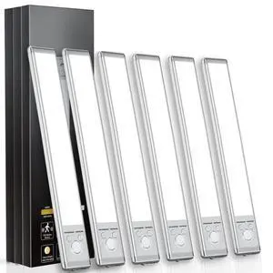 Under Cabinet Lights,76 LED Operated Motion Sensor Light Indoor,1500mAh USB Rechargeable Closet Lights, 6 Pack Magnetic Dimmable Closet LightsWireless Under Counter Lights for Kitchen, Stairs. Under Cabinet Lights,76 LED Operated Motion Sensor Light Indoor,1500mAh USB Rechargeable Closet Lights, 6 Pack Magnetic Dimmable Closet LightsWireless Under Counter Lights for Kitchen, Stairs.