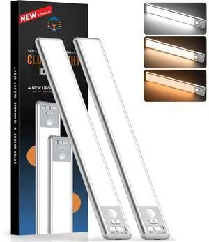 Motion Sensor Light Indoor, 80 LED Under Cabinet Lighting Battery Operated with 3 Color Temps, 1800mAh Rechargeable Closet Lights Wireless for Kitchen, Pantry, Stair (2 Pack) Motion Sensor Light Indoor, 80 LED Under Cabinet Lighting Battery Operated with 3 Color Temps, 1800mAh Rechargeable Closet Lights Wireless for Kitchen, Pantry, Stair (2 Pack)