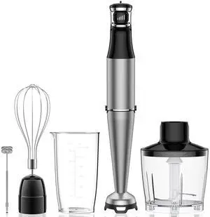 Immersion Blender Handheld 1100W 5 in 1 Corded Stick Hand Blenders for Kitchen with Trigger Speed Control, with Beaker, Chopper, Whisk, Frother, Perfect Emulsifier for Soup, Smoothie, Puree Immersion Blender Handheld 1100W 5 in 1 Corded Stick Hand Blenders for Kitchen with Trigger Speed Control, with Beaker, Chopper, Whisk, Frother, Perfect Emulsifier for Soup, Smoothie, Puree