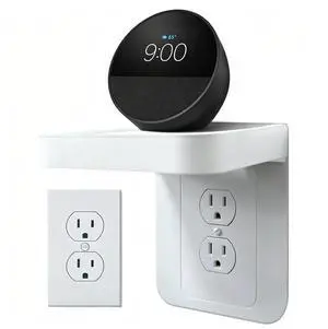 Outlet Shelf Wall Holder with Cord Storage, Wall Outlet Shelf Organizer for Bathroom, Kitchen & Bedroom, Plug Shelf for Standard Outlet, Compatible with HomePod Mini, Google Home, Toothbrush & Phone Outlet Shelf Wall Holder with Cord Storage, Wall Outlet Shelf Organizer for Bathroom, Kitchen & Bedroom, Plug Shelf for Standard Outlet, Compatible with HomePod Mini, Google Home, Toothbrush & Phone