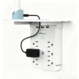 Wall Outlet Extender with Shelf, Surge Protector 6 AC Multi Plug Outlet PD 30W USB Charger Station Splitter Expander for Home Room Wall Outlet Extender with Shelf, Surge Protector 6 AC Multi Plug Outlet PD 30W USB Charger Station Splitter Expander for Home Room