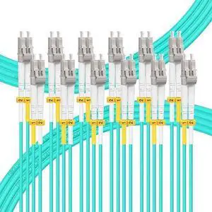 4M-6Pack LC to LC Fiber Patch Cable OM3 Multimode, MM Multi Mode Fiber Optic Cable, MMF Fiber Jumper Cord, 10Gb/40Gb, Duplex, 50/125um, LSZH, 4M(13ft)-6Pack 4M-6Pack LC to LC Fiber Patch Cable OM3 Multimode, MM Multi Mode Fiber Optic Cable, MMF Fiber Jumper Cord, 10Gb/40Gb, Duplex, 50/125um, LSZH, 4M(13ft)-6Pack