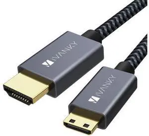 Mini HDMI to HDMI Cable, Ivanky High Speed 4K 60Hz Male to Male HDR HDMI 2.0 Adapter,Compatible with Nikon Z6 Canon EOS RP/EOS R/EOS 7D Mark II / Xa40,Lenovo Thinkpad Yoga, 3 Ft Mini HDMI to HDMI Cable, Ivanky High Speed 4K 60Hz Male to Male HDR HDMI 2.0 Adapter,Compatible with Nikon Z6 Canon EOS RP/EOS R/EOS 7D Mark II / Xa40,Lenovo Thinkpad Yoga, 3 Ft