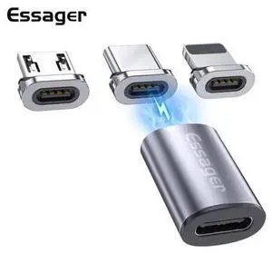 Magnetic Micro USB Adapter For IPhone Micro USB Female To Type C Male Cable Magnet Converters Connector Magnetic Micro USB Adapter For IPhone Micro USB Female To Type C Male Cable Magnet Converters Connector