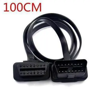 FOR 30/60/100CM OBDII 16Pin Male To Female Car Flat+Thin As Noodle 16 Pin Socket OBD OBD2 Extension Cable Connector FOR 30/60/100CM OBDII 16Pin Male To Female Car Flat+Thin As Noodle 16 Pin Socket OBD OBD2 Extension Cable Connector