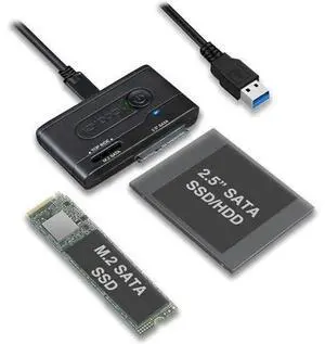 ICY DOCK 2.5 SATA HDD & M.2 SATA PCIe SSD to USB 3.2 Gen 1 Converter Adapter Cable | EZ-Adapter MB031U-1SMB ICY DOCK 2.5 SATA HDD & M.2 SATA PCIe SSD to USB 3.2 Gen 1 Converter Adapter Cable | EZ-Adapter MB031U-1SMB
