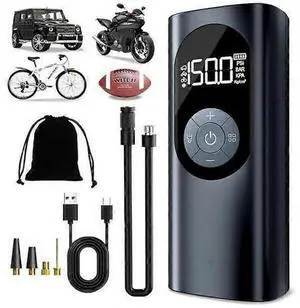 Ecocleanpath Portable Tire Inflator for Car & Bike, 150PSI Fast Air Compressor with LED Light & Auto Shut-Off (Black) Ecocleanpath Portable Tire Inflator for Car & Bike, 150PSI Fast Air Compressor with LED Light & Auto Shut-Off (Black)