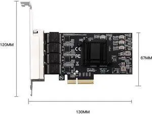 Dual-Port PCIe X4 Gigabit Network Card 1000M PCI Express Ethernet Adapter with Intel 82576 Two Ports LAN NIC Card for Support PXE SR-IOV for Windows/Windows Server/Linux/Freebsd/DOS with Low Profile Dual-Port PCIe X4 Gigabit Network Card 1000M PCI Express Ethernet Adapter with Intel 82576 Two Ports LAN NIC Card for Support PXE SR-IOV for Windows/Windows Server/Linux/Freebsd/DOS with Low Profile