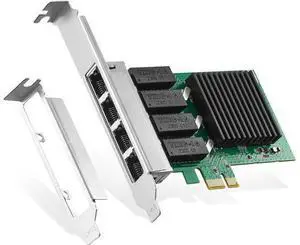 4 Port Giga-bit PCIe Network Adapter, Realtek RT8111H Controller 1000/100Mbps Binardat Ethernet LAN NIC Card for Windows/Linux/Mac 4 Port Giga-bit PCIe Network Adapter, Realtek RT8111H Controller 1000/100Mbps Binardat Ethernet LAN NIC Card for Windows/Linux/Mac