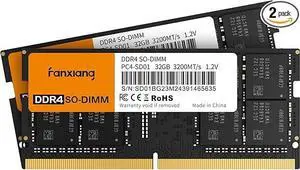 SODIMM DDR4 RAM 64GB (2 x 32GB) 3200MHz, Intel AMD Laptop Memory CL22 1.2V Dual Channel,Ideal for Gaming and Productivity SODIMM DDR4 RAM 64GB (2 x 32GB) 3200MHz, Intel AMD Laptop Memory CL22 1.2V Dual Channel,Ideal for Gaming and Productivity