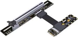 ADTLINK PCIe 5.0 M.2 NVMe to PCIe x16 FFC Flexible Cable Gen5 x4 (128Gbps) for Graphics Cards and Ultra SSDs (F43SP-TL-25cm) ADTLINK PCIe 5.0 M.2 NVMe to PCIe x16 FFC Flexible Cable Gen5 x4 (128Gbps) for Graphics Cards and Ultra SSDs (F43SP-TL-25cm)