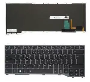 Keyboard for Fujitsu Lifebook T937 T938 T939 US Black With Backligh Keyboard for Fujitsu Lifebook T937 T938 T939 US Black With Backligh