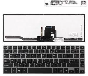 US Keyboard for TOSHIBA Tecra z40 a z40 b Gray color Frame Black Backlit US Keyboard for TOSHIBA Tecra z40 a z40 b Gray color Frame Black Backlit