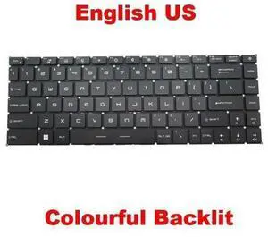 RGB Backlit Keyboard For MSI Stealth GS66-12U 12UE 12UG 12UGS 12UH 12UHS English RGB Backlit Keyboard For MSI Stealth GS66-12U 12UE 12UG 12UGS 12UH 12UHS English
