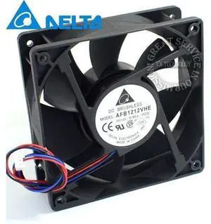 Delta AFB1212VHE -F00 signal 120mm 12cm DC 12V 0.90A 3-pin server inverter axial blower cooler cooling fan Delta AFB1212VHE -F00 signal 120mm 12cm DC 12V 0.90A 3-pin server inverter axial blower cooler cooling fan