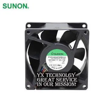 SUNON and package PSD4808PMBX-A 8038 48V 22.1W winds of four -wire fan 80*80*38mm SUNON and package PSD4808PMBX-A 8038 48V 22.1W winds of four -wire fan 80*80*38mm