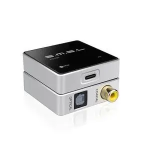 SMSL PO100 2024 192kHz USB to Optical Audio Adapter, XMOS XU316 Type-C USB to SPDIF Optical Coaxial, Portable Digital to Analog Converter for Phone/PC, Silver SMSL PO100 2024 192kHz USB to Optical Audio Adapter, XMOS XU316 Type-C USB to SPDIF Optical Coaxial, Portable Digital to Analog Converter for Phone/PC, Silver