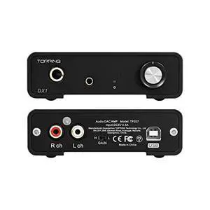 Topping DX1 DAC Headphone Amplifier Combo, 280mW×2 HiFi DAC Amp, Two-Stage GAIN Switch USB Chargable Discrete LNRD, AK4493S DSD256 32Bit/384kHz XMOS XU208 Amps (Black) Topping DX1 DAC Headphone Amplifier Combo, 280mW×2 HiFi DAC Amp, Two-Stage GAIN Switch USB Chargable Discrete LNRD, AK4493S DSD256 32Bit/384kHz XMOS XU208 Amps (Black)