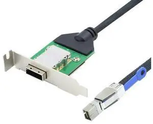 Mini SAS HD SFF-8644 To HD-8088 Female Bend Server Adapter Card Conversion Cable Mini SAS HD SFF-8644 To HD-8088 Female Bend Server Adapter Card Conversion Cable