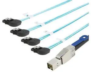MINI SAS SFF-8644 with IC to 4 Ports SATA 7P female Adapter cable MINI SAS SFF-8644 with IC to 4 Ports SATA 7P female Adapter cable