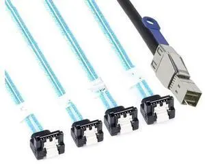 Mini SAS HD SFF-8644 with IC to 4 Ports SATA 7P female Adapter cable server Mini SAS HD SFF-8644 with IC to 4 Ports SATA 7P female Adapter cable server
