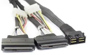 2 Ports MINI SAS SFF-8643 4I to 2 Ports SAS 8639 with POWER server Adapter cable 2 Ports MINI SAS SFF-8643 4I to 2 Ports SAS 8639 with POWER server Adapter cable