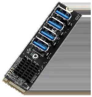 FOR M.2 NVME To Four-port USB 3.0 Expansion Card Type-E Adapter Card M2 To 19PIN FOR M.2 NVME To Four-port USB 3.0 Expansion Card Type-E Adapter Card M2 To 19PIN