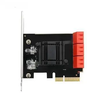 PCIe 6 ports SATA3.0 to expansion Card PCI express 4X Gen3 PCI express SATA Adapter SATA3 Converter PCIe 6 ports SATA3.0 to expansion Card PCI express 4X Gen3 PCI express SATA Adapter SATA3 Converter