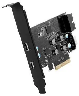 Efficient PCIE Expansion Card 10Gbps - 2 Port Type-C USB3.2 with Built-in Type-E and External USB3.0 19pin Efficient PCIE Expansion Card 10Gbps - 2 Port Type-C USB3.2 with Built-in Type-E and External USB3.0 19pin