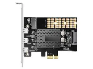 Expansion Card PCIE X1 To 3 Port Type C with Built In M.2 Solid State Disk Adapter Card Supports 2280 SSD USBC M2 SATA Expansion Card PCIE X1 To 3 Port Type C with Built In M.2 Solid State Disk Adapter Card Supports 2280 SSD USBC M2 SATA