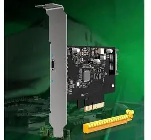 ASM3242 USB 3.2 PCIE Raiser Card Gen 2 X2 Type-C Ports PCI-E PCI Express X4 SATA 15Pin Connector 20Gbps gen2 Transfer usb3.1 ASM3242 USB 3.2 PCIE Raiser Card Gen 2 X2 Type-C Ports PCI-E PCI Express X4 SATA 15Pin Connector 20Gbps gen2 Transfer usb3.1