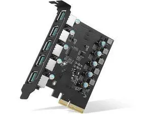 USB 3.2 Card 5 Port Gen2 20Gpbs PCIe X4 TYPEA Hub Motherboard Adapter Card PC No Power Supply ASM3142 Chip USB3.2 USB 3.2 Card 5 Port Gen2 20Gpbs PCIe X4 TYPEA Hub Motherboard Adapter Card PC No Power Supply ASM3142 Chip USB3.2