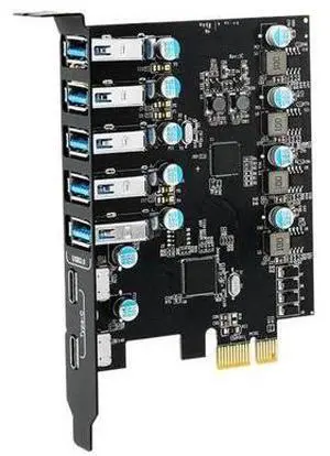 FOR PCIE Seven-port USB 3.0 Adapter Card Desktop Rear PCI-E To 7-port USB Expansion Card Chip FOR PCIE Seven-port USB 3.0 Adapter Card Desktop Rear PCI-E To 7-port USB Expansion Card Chip