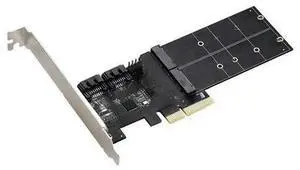 Adapter Card PCIE 3.0 X4 To 2 Port M.2 B-KEY Dual Port SATA Extension Chip ASM116 Converter Expansion PCI-E 4X M2 BKEY Add Card Adapter Card PCIE 3.0 X4 To 2 Port M.2 B-KEY Dual Port SATA Extension Chip ASM116 Converter Expansion PCI-E 4X M2 BKEY Add Card
