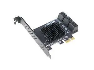 PCIe 2.0 x1 to SATA III 6 Ports Adapter Card Chipset Non-Raid IPFS Hard Drive and Adding SATA 3.0 Devices PCIe 2.0 x1 to SATA III 6 Ports Adapter Card Chipset Non-Raid IPFS Hard Drive and Adding SATA 3.0 Devices