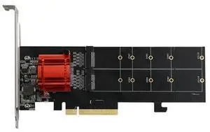 PCIe 3.1 x8 ASM1812 to 2 port M.2 NVMe SSD Adapter expansion card Dual mkey nvme to pci-e converter PCIe 3.1 x8 ASM1812 to 2 port M.2 NVMe SSD Adapter expansion card Dual mkey nvme to pci-e converter
