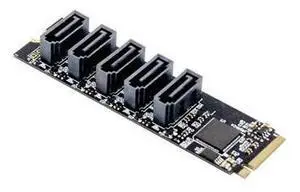 PCIe X2 M.2 Key M to 5-Port SATA 3.0 adapter Card NGFF NVME M.2 m Key to sata3.0 Converter Card JMB585 chipset 6Gbps SATA3 PCIe X2 M.2 Key M to 5-Port SATA 3.0 adapter Card NGFF NVME M.2 m Key to sata3.0 Converter Card JMB585 chipset 6Gbps SATA3