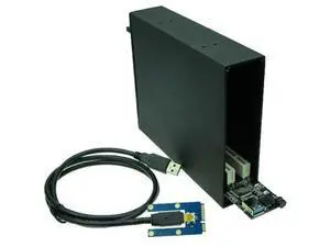 Mini PCIe to Dual PCI Bus Slot Adapter with case enclosure Mini PCIe to Dual PCI Bus Slot Adapter with case enclosure