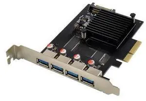 PCI-E PCI Express 4X To USB 3.1 Gen 2 (10 Gbps) 4 Port Type A Expansion Card ASM3142 Chip / 40gbps transfer PCI-E PCI Express 4X To USB 3.1 Gen 2 (10 Gbps) 4 Port Type A Expansion Card ASM3142 Chip / 40gbps transfer