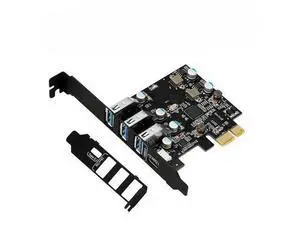 FOR PCIE Three-port USB 3.0 + Type-C Adapter Card PCI-E To USB + TYPEC Expansion Card SATA Power Supply FOR PCIE Three-port USB 3.0 + Type-C Adapter Card PCI-E To USB + TYPEC Expansion Card SATA Power Supply