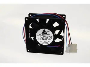 Delta Electronics PFB0912DHE-F00 92x92x38mm Cooling Fan, 175.03 CFM, 8000 RPM, 66.5 dBA, 3.72A (Max), 46.21 air pre., 4+3-pin power & TAC connector Delta Electronics PFB0912DHE-F00 92x92x38mm Cooling Fan, 175.03 CFM, 8000 RPM, 66.5 dBA, 3.72A (Max), 46.21 air pre., 4+3-pin power & TAC connector