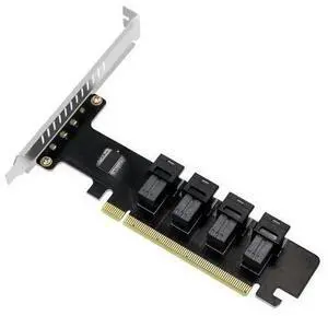 U.2 SFF-8643 Expansion Card PCI-E 16X to 4 Ports U.2 SFF-8639 NVME PCIe SSD Adapter VROC Raid0 Hyper Mainboard SSD U.2 SFF-8643 Expansion Card PCI-E 16X to 4 Ports U.2 SFF-8639 NVME PCIe SSD Adapter VROC Raid0 Hyper Mainboard SSD