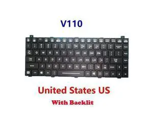 Backlit Keyboard For GETAC V110 G6 V110 G7 V110G6 V110G7 English US Black Frame Backlit Keyboard For GETAC V110 G6 V110 G7 V110G6 V110G7 English US Black Frame